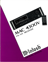 McIntosh MAC-4300V - Owners manual